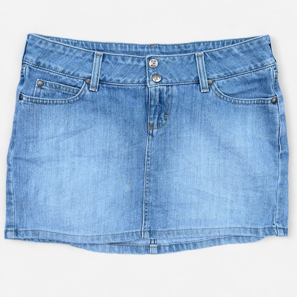 Wrangler Vintage Light Wash Denim Mini Skirt